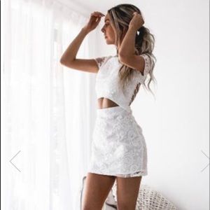 Xenia Boutique white mini dress